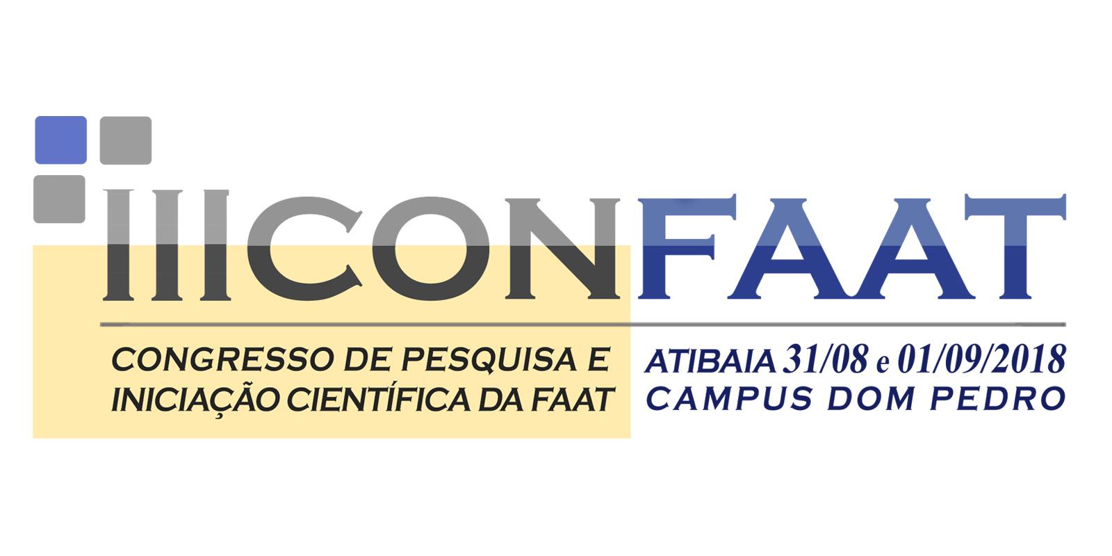 Estão abertas as inscrições para o III Congresso de Pesquisa e Iniciação Científica da FAAT