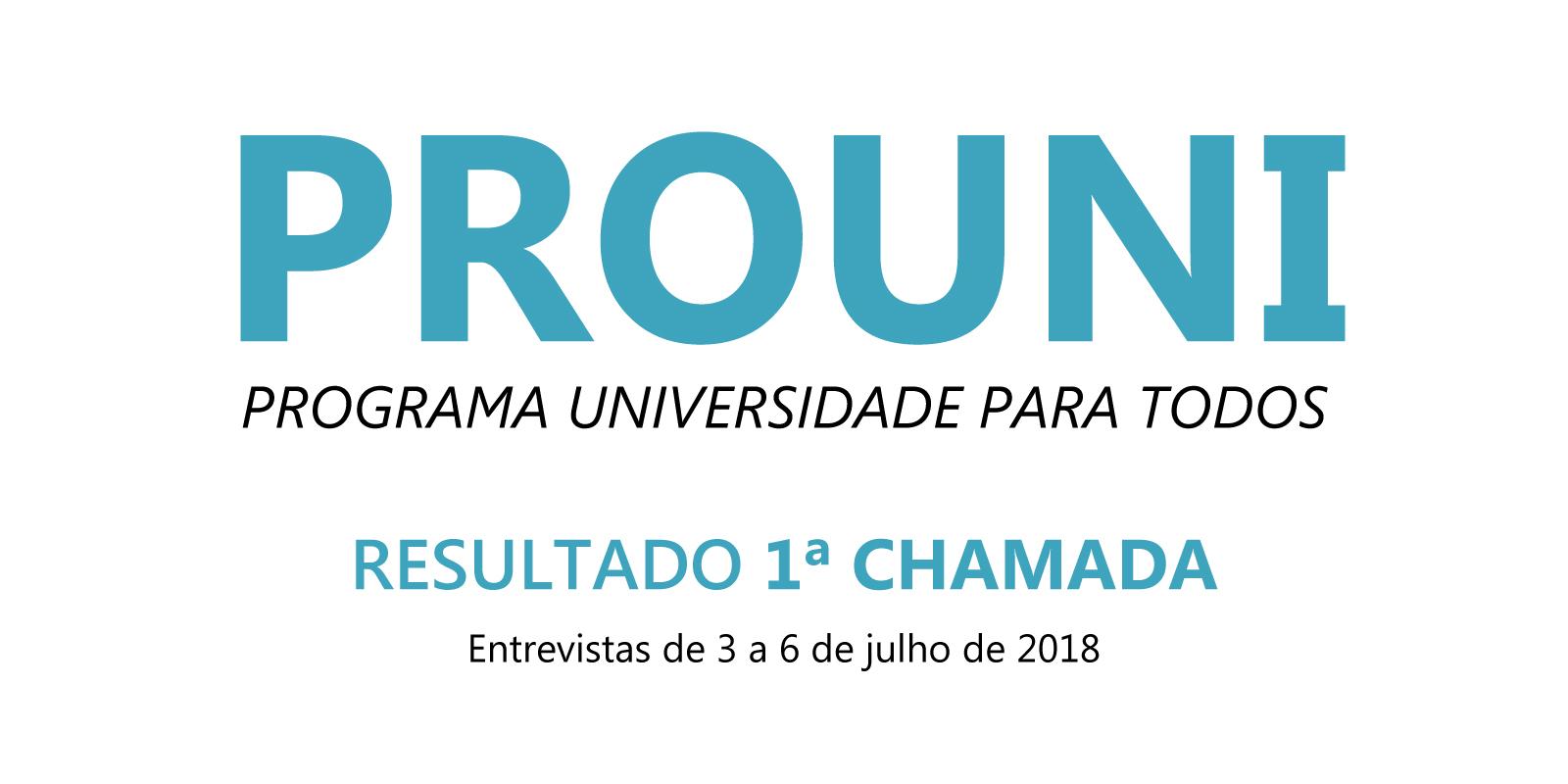 Resultado ProUni - 1ª chamada