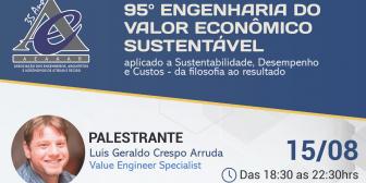 AEAAAR promove palestra 95º Engenharia do Valor Econômico Sustentável