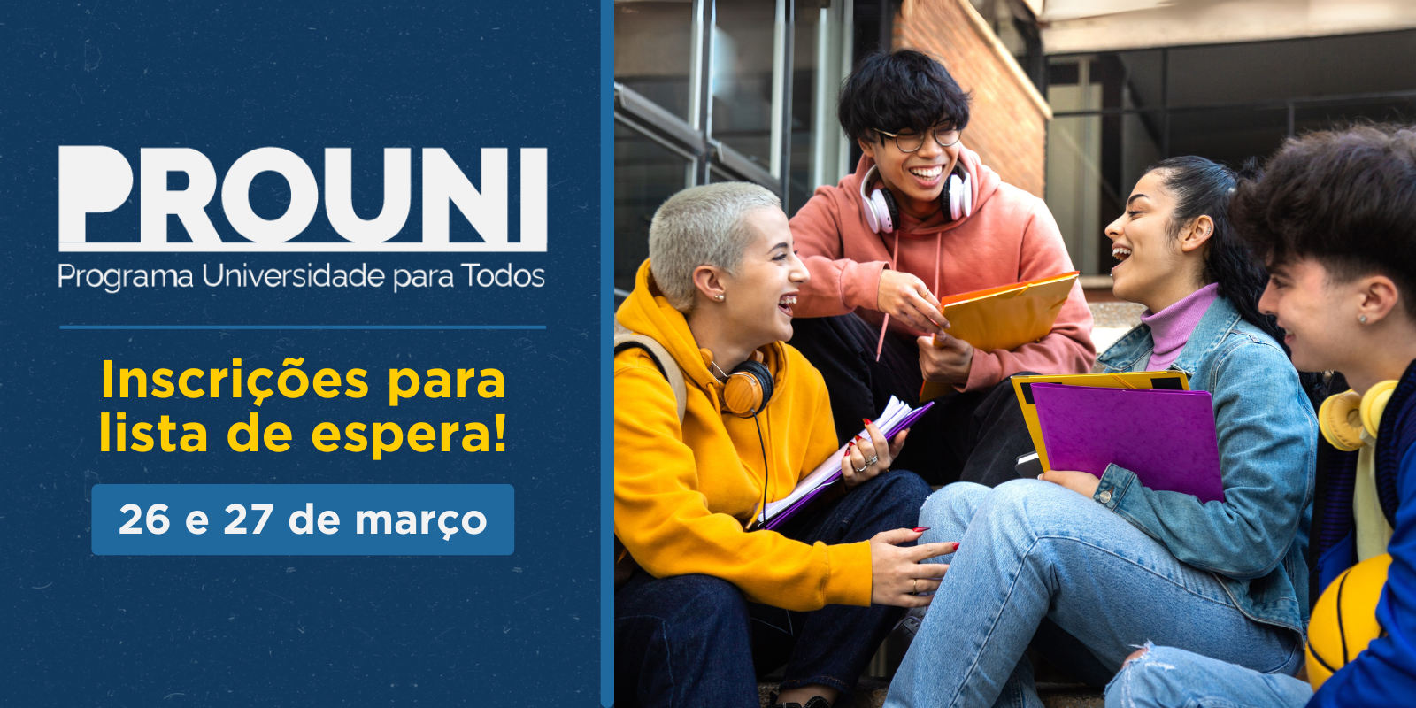 Inscrições para lista de espera do Prouni