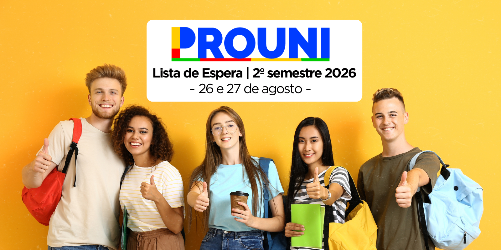 Inscrições para a lista de espera do Prouni 2026 - 2º semestre