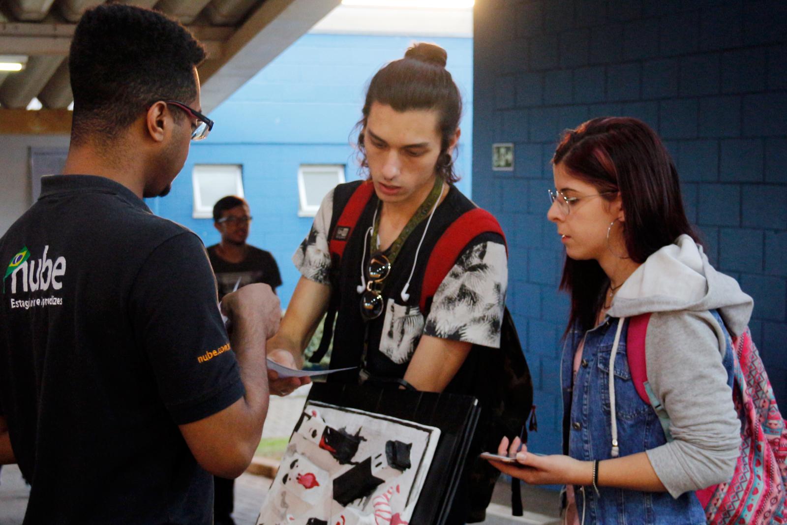 Estudantes puderam se cadastrar para oportunidades de estágio e aprendizagem