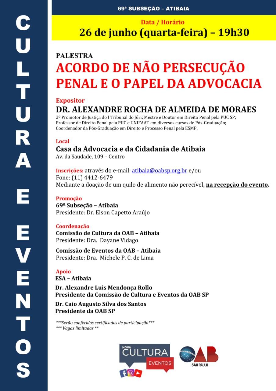 Professores de Direito da UNIFAAT realizam palestras na OAB de Atibaia